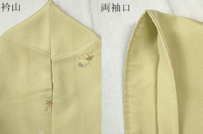 平和屋着物●上質な小紋　総刺繍　花唐草丸文　金糸　正絹　逸品　CABA6208yc