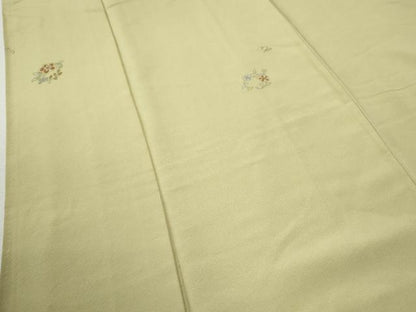 平和屋着物●上質な小紋　総刺繍　花唐草丸文　金糸　正絹　逸品　CABA6208yc