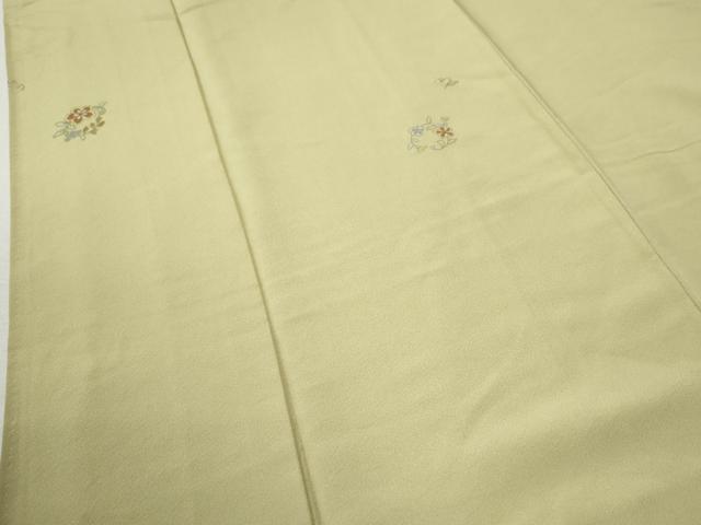 平和屋着物●上質な小紋　総刺繍　花唐草丸文　金糸　正絹　逸品　CABA6208yc