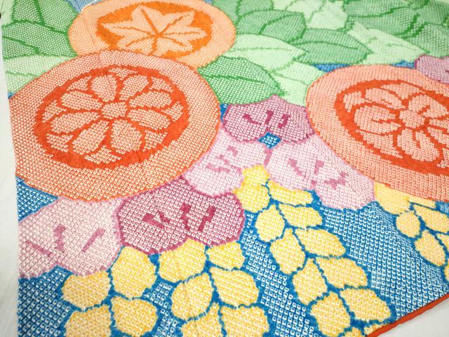 平和屋着物●豪華振袖　総絞り　枝垂れ花丸文　正絹　逸品　CABA6215yc