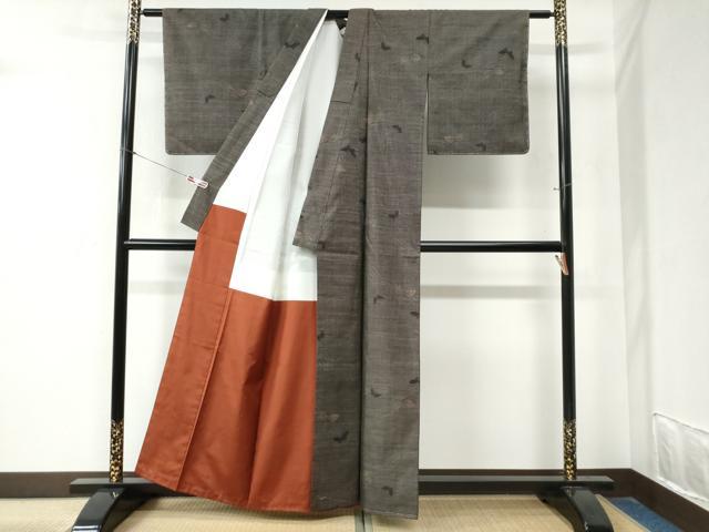 平和屋着物●都喜ヱ門　本場大島紬　9マルキ　泥染め　希望の大空　藤絹織物謹製　証紙付き　正絹　逸品　未使用　CABA6231yc 平和屋着物○都喜ヱ門 本場大島紬 9マルキ 泥染め 希望の