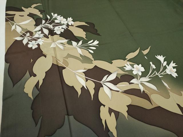 平和屋着物●京の匠日展作家　丹下雄介　訪問着　枝花文　暈し染め　金彩　やまと誂製　ロング丈　正絹　逸品　CABA6241yc