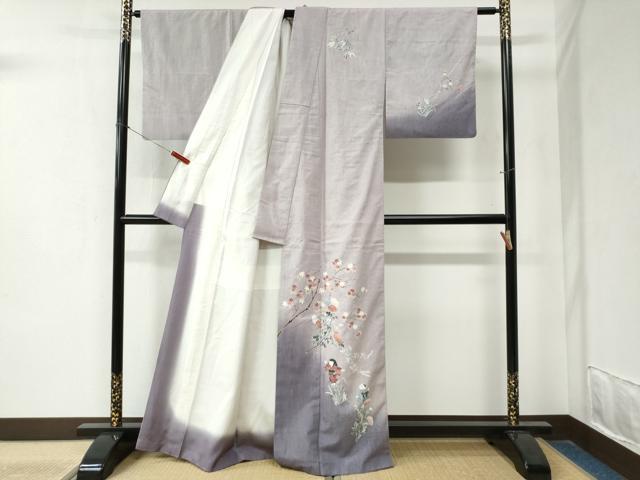 平和屋着物●訪問着 紬地 友禅 童子遊び 正絹 逸品 CABA6270yc