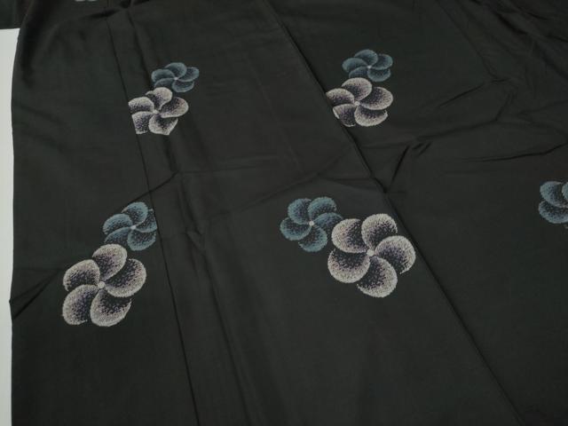 平和屋着物●本場大島紬　9マルキ　地空き　ねじ花文　やまと誂製　正絹　逸品　CABA6273yc 平和屋着物○本場大島紬 9マルキ 地空き ねじ花文 やまと誂製