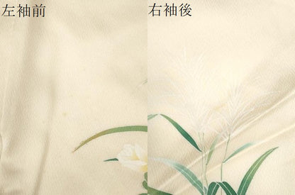 平和屋着物●訪問着　枝松花文　正絹　逸品　CABA6279yc