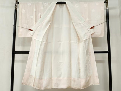 平和屋着物●長襦袢　袷　花丸地紋　暈し染め　正絹　逸品　未使用　CABA6281yc