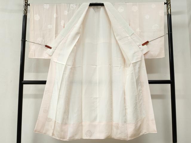 平和屋着物●長襦袢　袷　花丸地紋　暈し染め　正絹　逸品　未使用　CABA6281yc