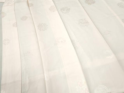 平和屋着物●長襦袢　袷　花丸地紋　暈し染め　正絹　逸品　未使用　CABA6281yc