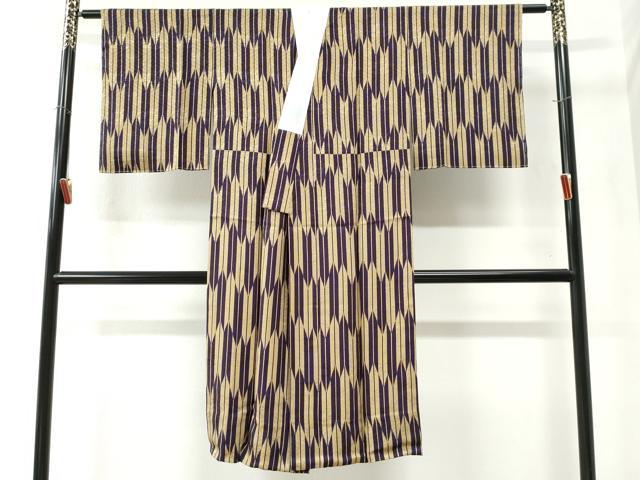 平和屋着物●長襦袢　無双仕立て　矢羽文様　正絹　逸品　未使用　CABA6284yc