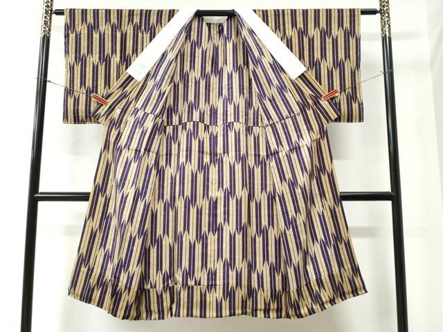 平和屋着物●長襦袢　無双仕立て　矢羽文様　正絹　逸品　未使用　CABA6284yc