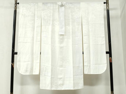 平和屋着物●振袖用長襦袢　無双仕立て　霞吉祥地紋　半衿刺繍　正絹　逸品　CABA6296yc