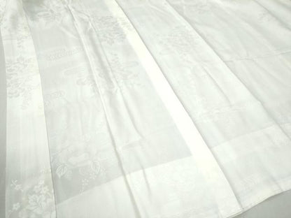 平和屋着物●振袖用長襦袢　無双仕立て　霞吉祥地紋　半衿刺繍　正絹　逸品　CABA6296yc