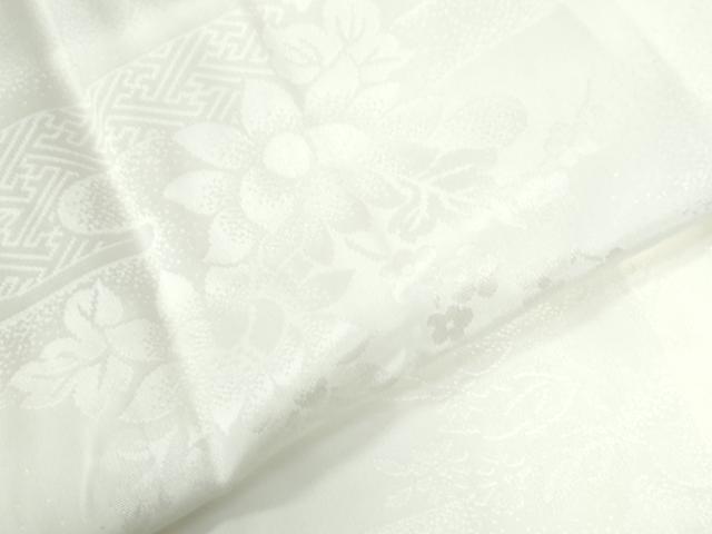 平和屋着物●振袖用長襦袢　無双仕立て　霞吉祥地紋　半衿刺繍　正絹　逸品　CABA6296yc