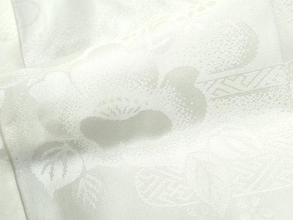 平和屋着物●振袖用長襦袢　無双仕立て　霞吉祥地紋　半衿刺繍　正絹　逸品　CABA6296yc