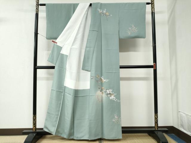 平和屋着物●訪問着　友禅　作家物　枝花文　蛍暈し　正絹　逸品　CABA6309yc