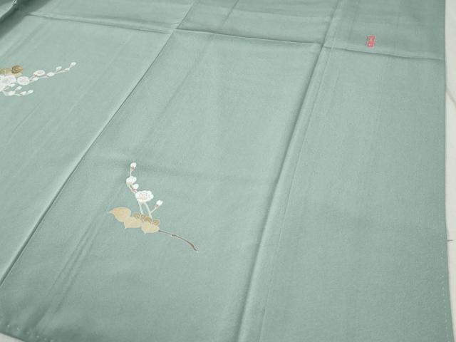 平和屋着物●訪問着　友禅　作家物　枝花文　蛍暈し　正絹　逸品　CABA6309yc