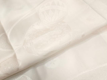 平和屋着物●振袖用長襦袢　袷　毬草花文　暈し染め　半衿刺繍　正絹　逸品　CABA6341yc