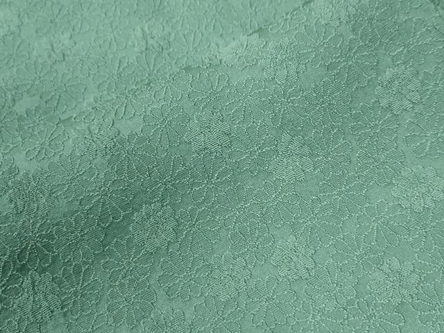 平和屋着物○上質な色無地 菊華小紋 堅牢染 菊地紋 木賊