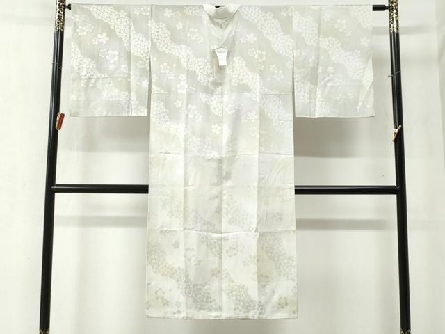 平和屋着物●長襦袢　無双仕立て　道長舞桜地紋　暈し染め　正絹　逸品　CABA6348yc 平和屋着物○長襦袢 無双仕立て 道長舞桜地紋 暈し染め 正絹 逸品