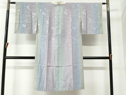 平和屋着物●長襦袢　無双仕立て　舞桜地紋　暈し染め　やまと誂製　正絹　逸品　未使用　CABA6351yc