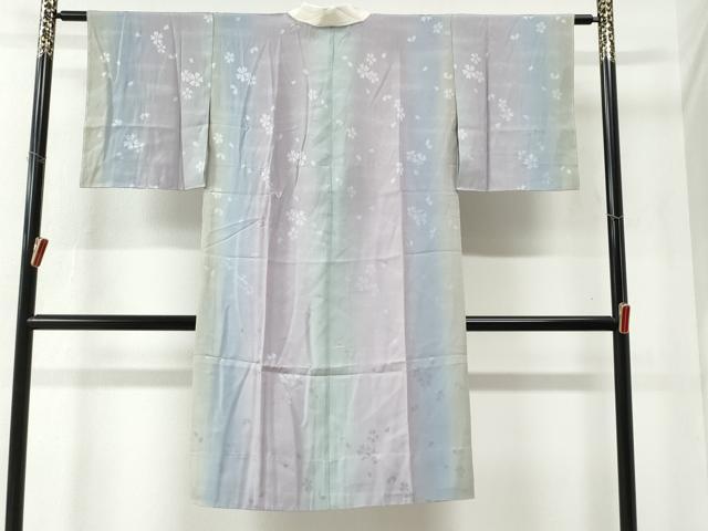 平和屋着物●長襦袢　無双仕立て　舞桜地紋　暈し染め　やまと誂製　正絹　逸品　未使用　CABA6351yc