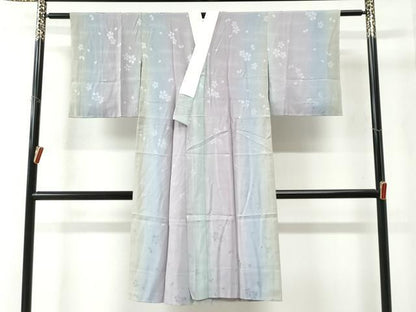 平和屋着物●長襦袢　無双仕立て　舞桜地紋　暈し染め　やまと誂製　正絹　逸品　未使用　CABA6351yc
