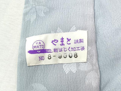 平和屋着物●長襦袢　無双仕立て　舞桜地紋　暈し染め　やまと誂製　正絹　逸品　未使用　CABA6351yc