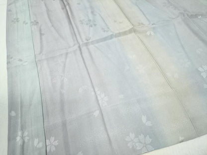 平和屋着物●長襦袢　無双仕立て　舞桜地紋　暈し染め　やまと誂製　正絹　逸品　未使用　CABA6351yc