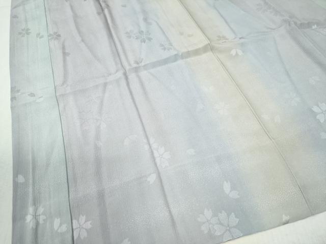 平和屋着物●長襦袢　無双仕立て　舞桜地紋　暈し染め　やまと誂製　正絹　逸品　未使用　CABA6351yc