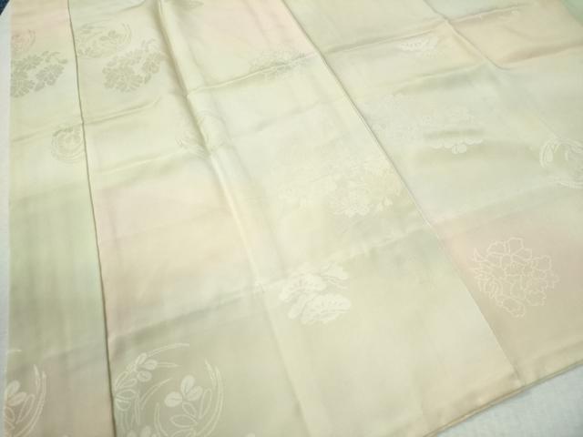 平和屋着物●長襦袢　無双仕立て　花松丸地紋　暈し染め　正絹　逸品　CABA6352yc