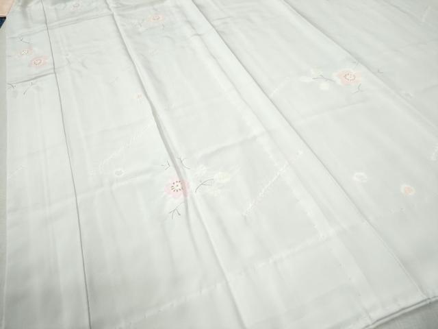 平和屋着物●長襦袢　無双仕立て　枝桜文　暈し染め　半衿刺繍　正絹　逸品　未使用　CABA6353yc