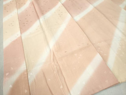 平和屋着物●長襦袢　袷　舞花弁地紋　暈し染め　半衿刺繍　正絹　逸品　CABA6361yc