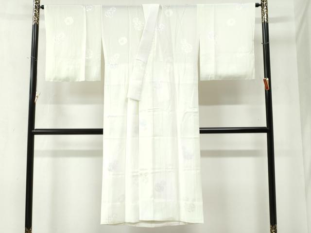 平和屋着物●長襦袢　無双仕立て　草花丸地紋　暈し染め　正絹　逸品　未使用　CABA6363yc