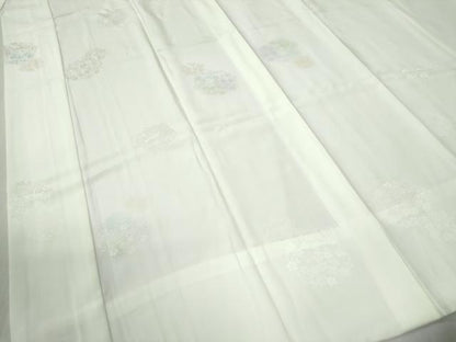 平和屋着物●長襦袢　無双仕立て　草花丸地紋　暈し染め　正絹　逸品　未使用　CABA6363yc
