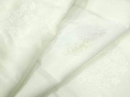 平和屋着物●長襦袢　無双仕立て　草花丸地紋　暈し染め　正絹　逸品　未使用　CABA6363yc