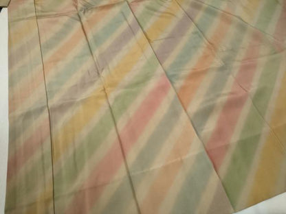 平和屋着物●長襦袢　無双仕立て　斜線文　暈し染め　正絹　逸品　未使用　CABA6365yc