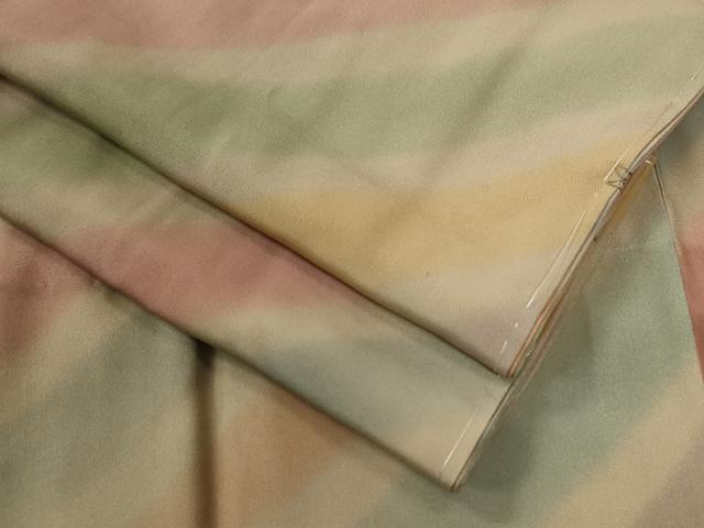 平和屋着物○長襦袢 無双仕立て 斜線文 暈し染め 正絹 逸品 未使用