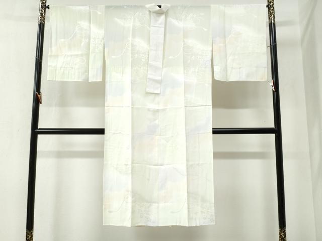 平和屋着物●長襦袢　無双仕立て　雲取り吉祥草花地紋　暈し染め　正絹　逸品　未使用　CABA6369yc