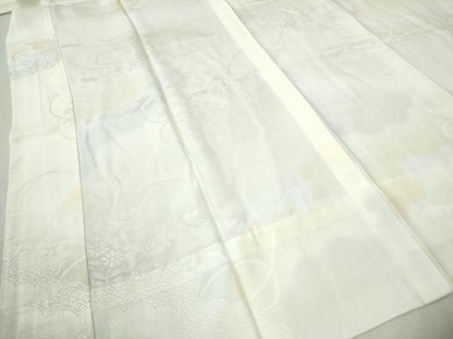 平和屋着物●長襦袢　無双仕立て　雲取り吉祥草花地紋　暈し染め　正絹　逸品　未使用　CABA6369yc