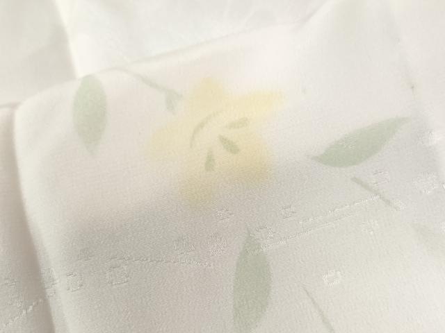 平和屋着物●長襦袢　無双仕立て　雲取り草花地紋　暈し染め　半衿刺繍　正絹　逸品　未使用　CABA6372yc