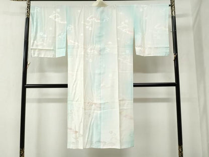 平和屋着物●長襦袢　袷　雲取り梅地紋　暈し染め　正絹　逸品　CABA6374yc