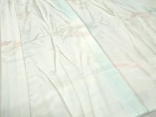 平和屋着物●長襦袢　袷　雲取り梅地紋　暈し染め　正絹　逸品　CABA6374yc