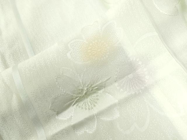 平和屋着物●長襦袢　無双仕立て　絞り　縞　舞桜地紋　暈し染め　正絹　逸品　未使用　CABA6376yc 平和屋着物○長襦袢 無双仕立て 絞り 縞 舞桜地紋 暈し染め 正絹