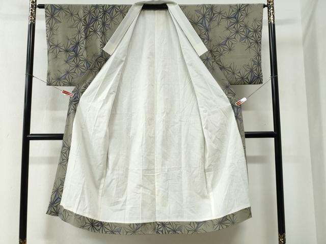 平和屋着物●男性　長襦袢　袷　変わり麻の葉文様　正絹　逸品　CABA6380yc 平和屋着物○男性 長襦袢 袷 変わり麻の葉文様 正絹 逸品 CABA6380yc