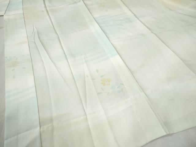平和屋着物●長襦袢　無双仕立て　霞草花文　暈し染め　半衿刺繍　正絹　逸品　未使用　CABA6381yc 平和屋着物○長襦袢 無双仕立て 霞草花文 暈し染め 半衿刺繍