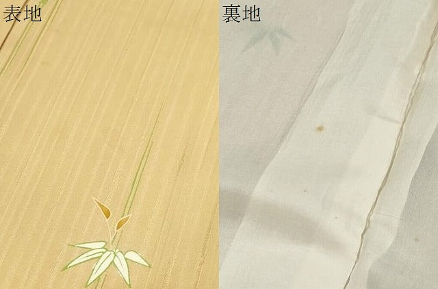 平和屋着物▼上質な小紋　笹竹文　正絹　逸品　CABA6742th