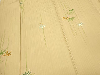 平和屋着物▼上質な小紋　笹竹文　正絹　逸品　CABA6742th