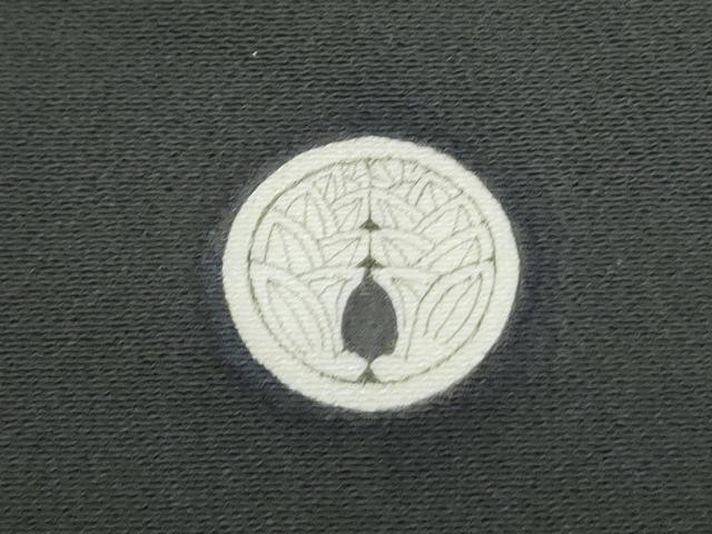 平和屋着物▼豪華黒留袖　刺繍　尾長鶏花文　暈し染め　金彩　正絹　逸品　CABA6764th