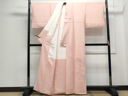 平和屋着物▼訪問着　総刺繍　鈴蘭　地紙文　金糸　正絹　逸品　CABA6768th