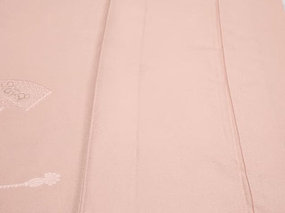 平和屋着物▼訪問着　総刺繍　鈴蘭　地紙文　金糸　正絹　逸品　CABA6768th